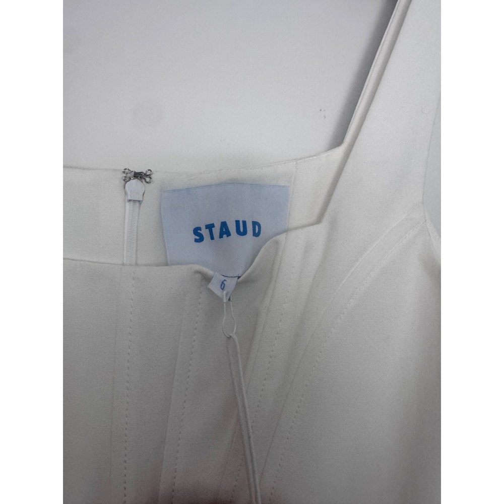STAUD Landscape Dress White Size 6 - Picture 6 of 11